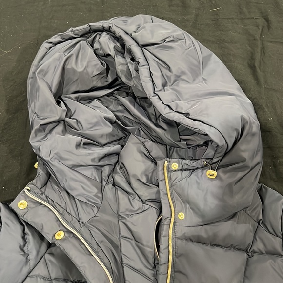 Cole Haan puffer hooded down/feather jacket! Navy blue’ New’ size Medium - Picture 5 of 14
